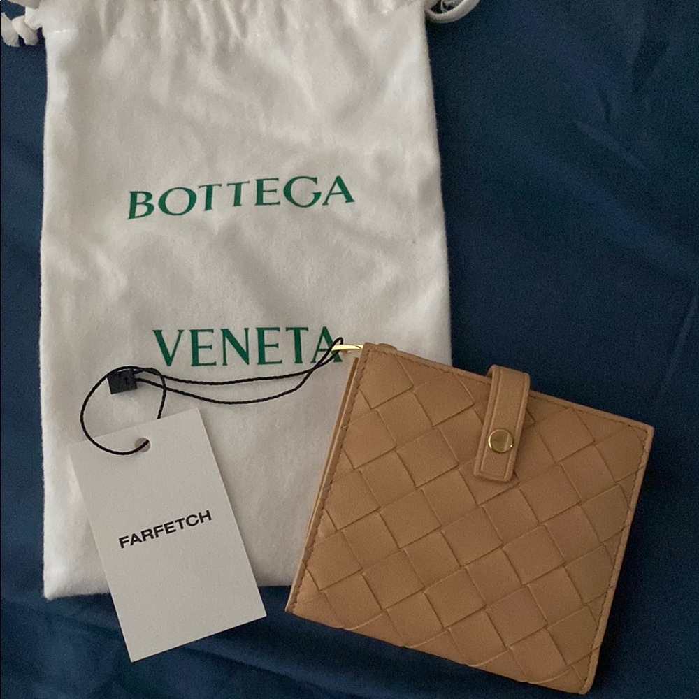 Bottega Veneta Tan Bifold Leather Wallet